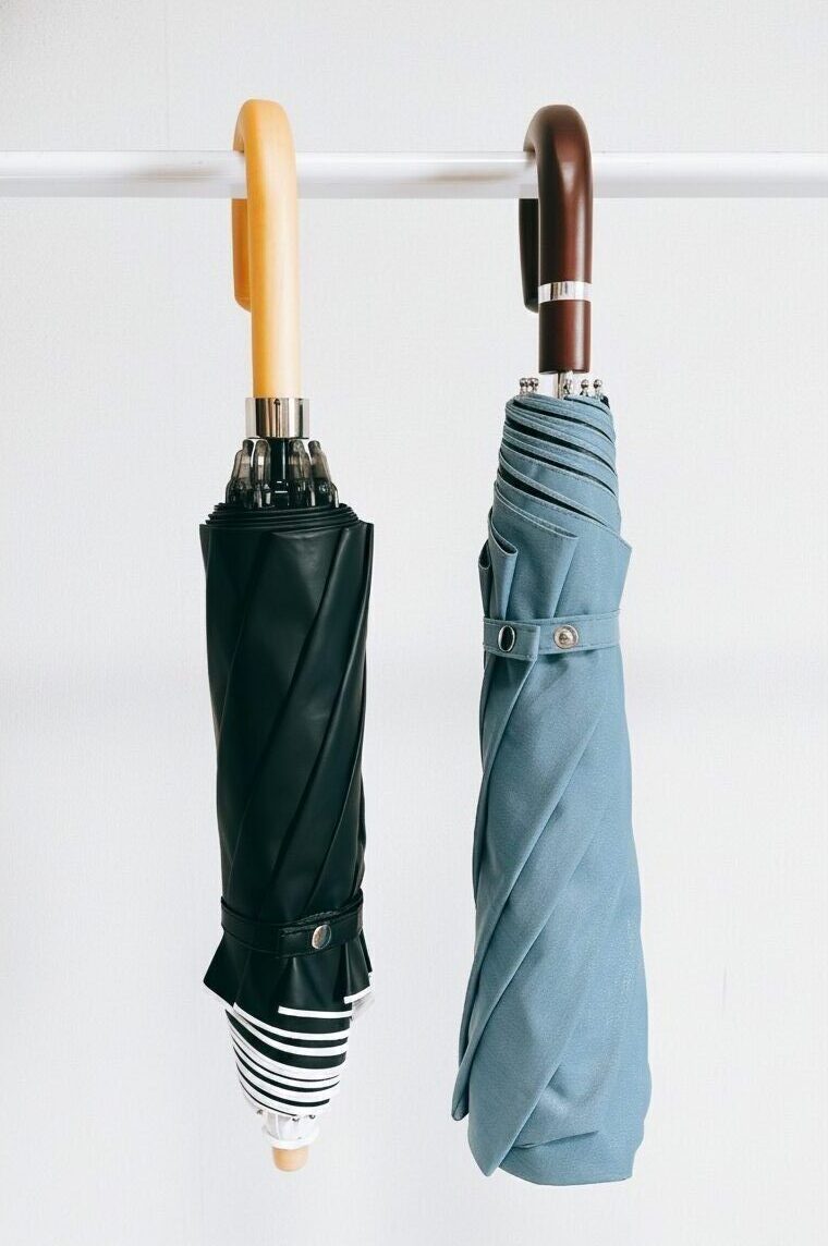 日傘コカゲプラスを閉じた状態比較